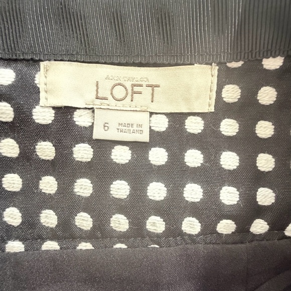 LOFT Black and White Polka Dot Skirt size 6 Y2K - Picture 2 of 12